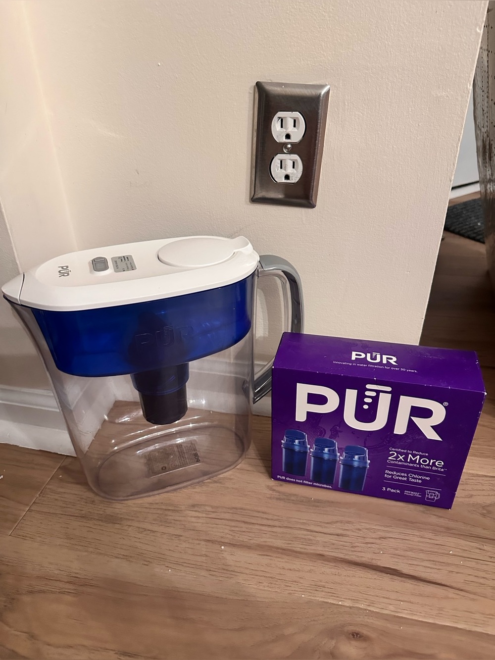 PUR Water Filter Pitcher + 3 New Replacement Filters PPF900Z